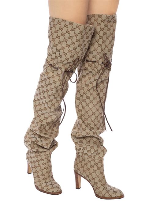 fake gucci thigh high boots|high heel Gucci boots women.